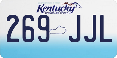 KY license plate 269JJL