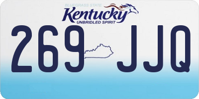 KY license plate 269JJQ