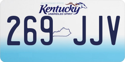 KY license plate 269JJV