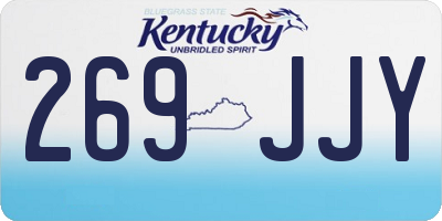 KY license plate 269JJY