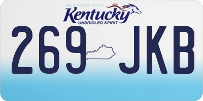 KY license plate 269JKB