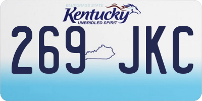 KY license plate 269JKC