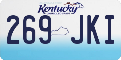KY license plate 269JKI