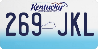 KY license plate 269JKL