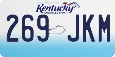 KY license plate 269JKM