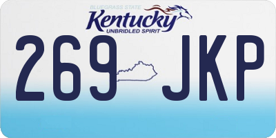 KY license plate 269JKP