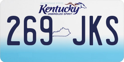 KY license plate 269JKS