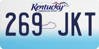 KY license plate 269JKT