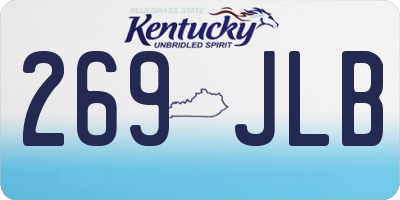 KY license plate 269JLB