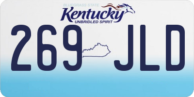 KY license plate 269JLD