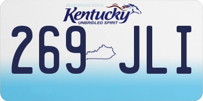 KY license plate 269JLI