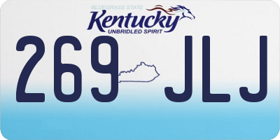 KY license plate 269JLJ