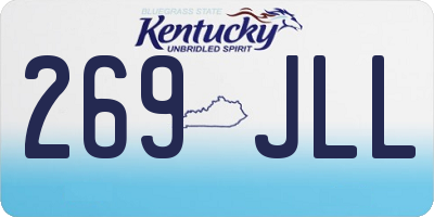 KY license plate 269JLL