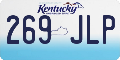 KY license plate 269JLP