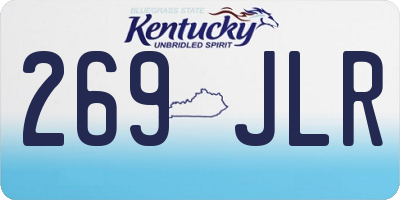 KY license plate 269JLR