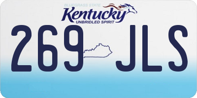 KY license plate 269JLS
