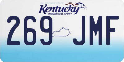 KY license plate 269JMF