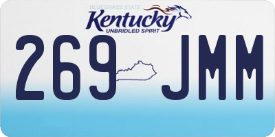 KY license plate 269JMM