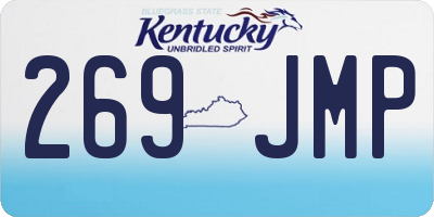 KY license plate 269JMP