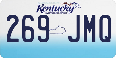 KY license plate 269JMQ