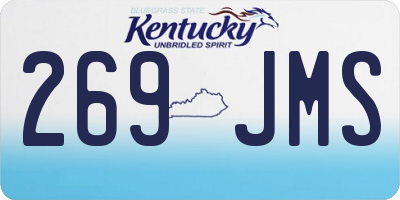 KY license plate 269JMS