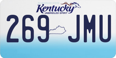 KY license plate 269JMU