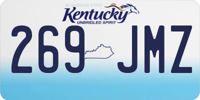 KY license plate 269JMZ