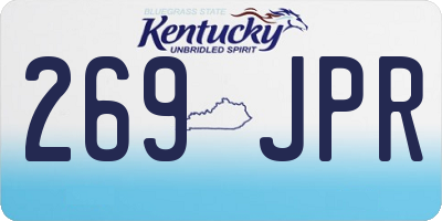 KY license plate 269JPR