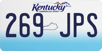 KY license plate 269JPS