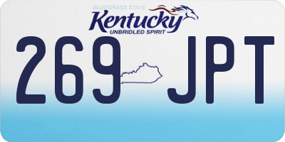 KY license plate 269JPT