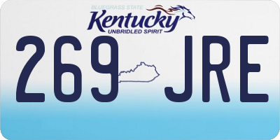 KY license plate 269JRE