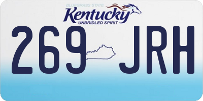 KY license plate 269JRH