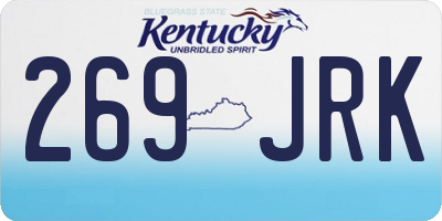 KY license plate 269JRK