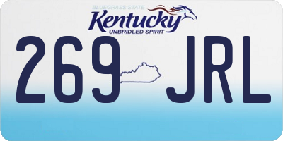 KY license plate 269JRL