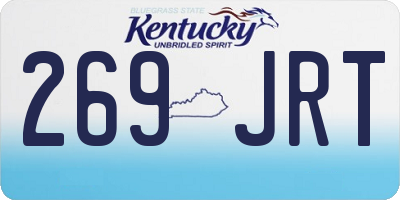 KY license plate 269JRT