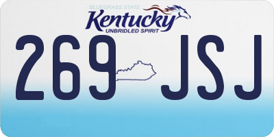 KY license plate 269JSJ
