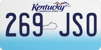 KY license plate 269JSO