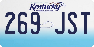 KY license plate 269JST