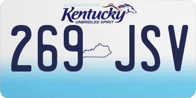 KY license plate 269JSV