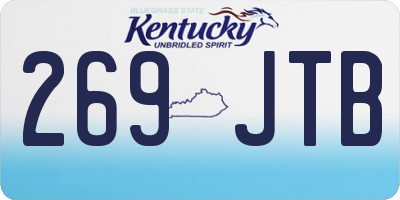 KY license plate 269JTB