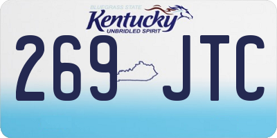 KY license plate 269JTC