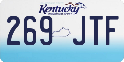 KY license plate 269JTF