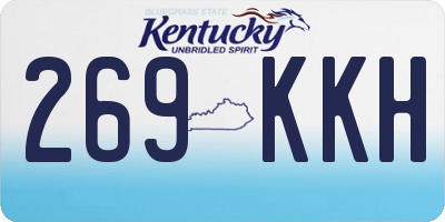 KY license plate 269KKH