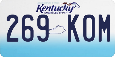 KY license plate 269KOM