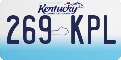 KY license plate 269KPL