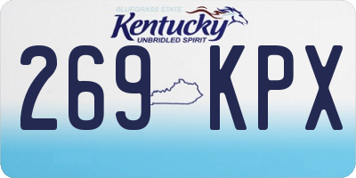 KY license plate 269KPX