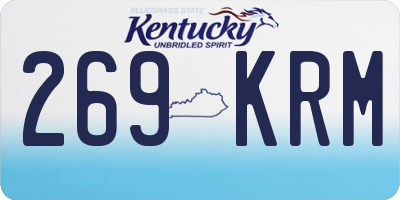 KY license plate 269KRM