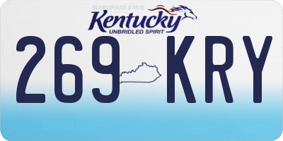 KY license plate 269KRY