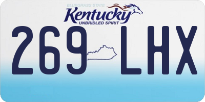 KY license plate 269LHX