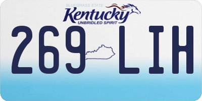 KY license plate 269LIH